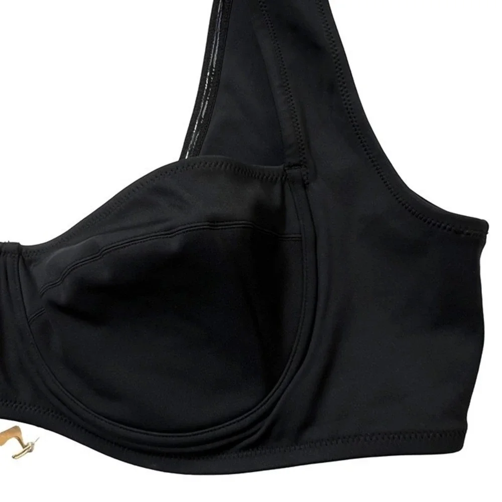 SKIMS Shaping Swim Underwire‎ Bikini Top Onyx 3X